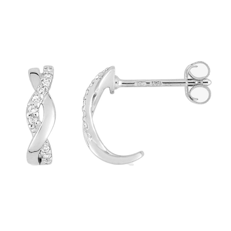 Boucles d'oreilles femme - Argent 925 - Oxyde de zirconium