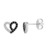 Boucles d'oreilles coeur femme - Argent 925
