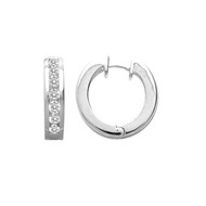 Boucles d'oreilles femme - Oxyde de zirconium - Argent 925