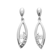 Boucles d'oreilles femme - Oxyde de zirconium - Argent 925