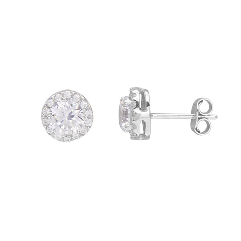 Boucles d'oreilles femme - Oxyde de zirconium - Argent 925