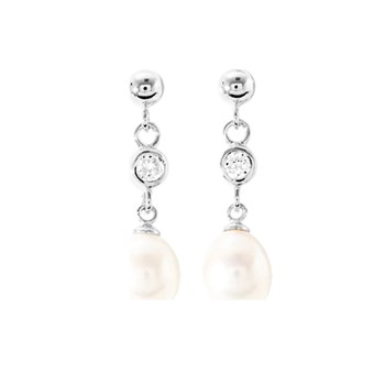 Damesoorbellen - Zirkoniumoxide - 925 Sterling Zilver