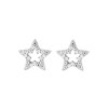 Boucles d'oreilles Enfant - Oxyde de zirconium - Argent 925 - Etoile - vue V1