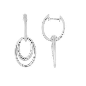 Damesoorbellen - Zirkoniumoxide - 925 Sterling Zilver