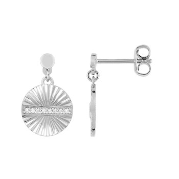 Damesoorbellen - Zirkoniumoxide - 925 Sterling Zilver