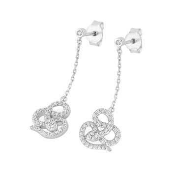 Damesoorbellen - Zirkoniumoxide - 925 Sterling Zilver