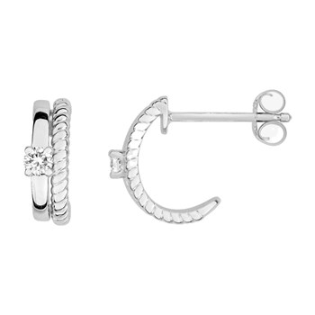 Boucles d'oreilles Femme - Oxyde de zirconium - Argent 925