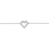 Bracelet coeur Femme - Argent 925 - Longueur : 18 cm - vue V2