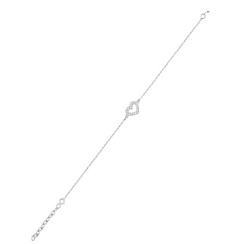 Armband voor dames - Zirkoniumoxide - Zilver 925 - Lengte: 18 cm