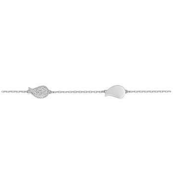 Bracelet Femme - Oxyde de zirconium - Argent 925 - Longueur : 18 cm