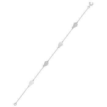 Bracelet Femme - Oxyde de zirconium - Argent 925 - Longueur : 18 cm