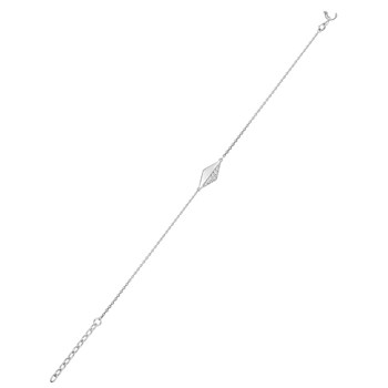 Bracelet Femme - Oxyde de zirconium - Argent 925 - Longueur : 18 cm