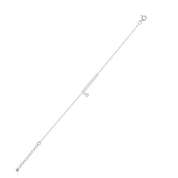 Bracelet Femme - Oxyde de zirconium - Argent 925 - Longueur : 18 cm