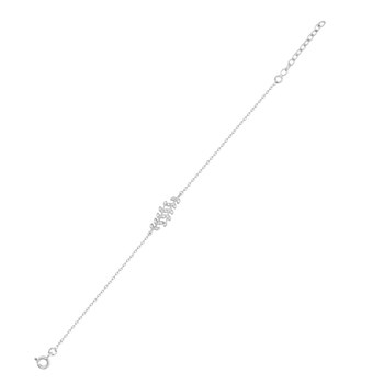 Bracelet Femme - Oxyde de zirconium - Argent 925 - Longueur : 18 cm