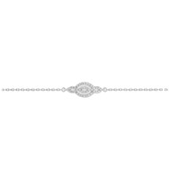 Bracelet Femme - Oxyde de zirconium - Argent 925 - Longueur : 18 cm