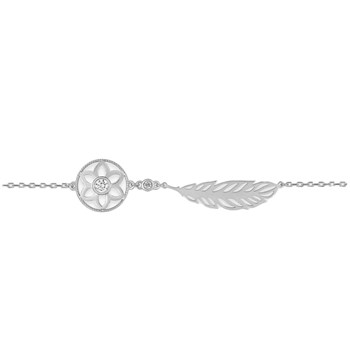 Bracelet Femme - Oxyde de zirconium - Argent 925 - Longueur : 18 cm