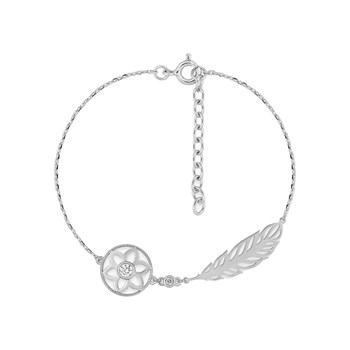 Bracelet Femme - Oxyde de zirconium - Argent 925 - Longueur : 18 cm