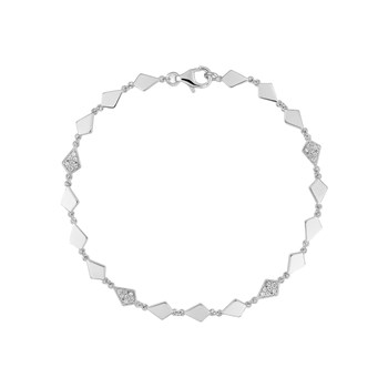 Bracelet Femme - Oxyde de zirconium - Argent 925 - Longueur : 18 cm