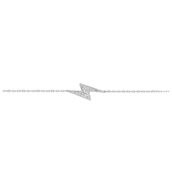 Bracelet Femme - Oxyde de zirconium - Argent 925 - Longueur : 18 cm