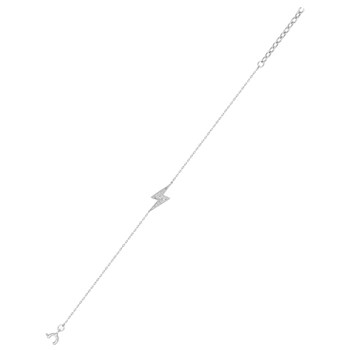 Bracelet Femme - Oxyde de zirconium - Argent 925 - Longueur : 18 cm