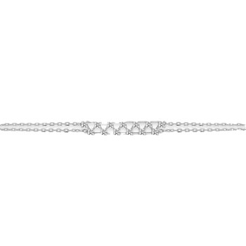 Bracelet Femme - Oxyde de zirconium - Argent 925 - Longueur : 18 cm