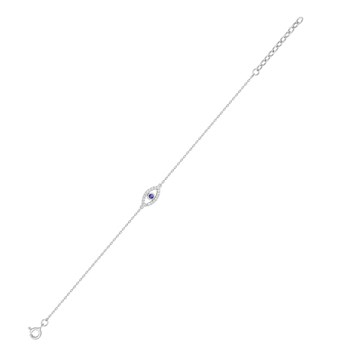 Bracelet Femme - Oxyde de zirconium - Argent 925 - Longueur : 18 cm