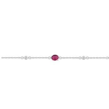 Bracelet Femme - Oxyde de zirconium - Argent 925 - Longueur : 18 cm