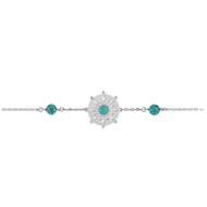 Bracelet Femme - Turquoise - Argent 925 - Longueur : 18 cm