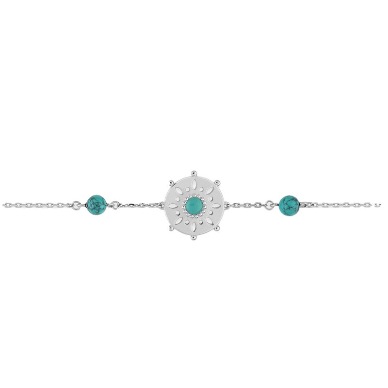 Bracelet Femme - Turquoise - Argent 925 - Longueur : 18 cm