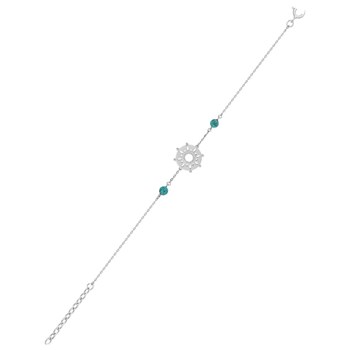 Bracelet Femme - Turquoise - Argent 925 - Longueur : 18 cm