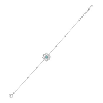 Bracelet Femme - Turquoise - Argent 925 - Longueur : 18 cm