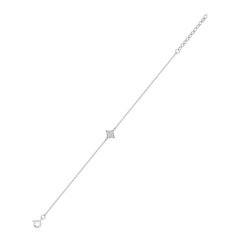 Bracelet Femme - Oxyde de zirconium - Argent 925 - Longueur : 18 cm