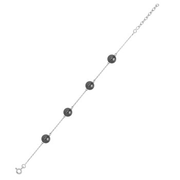 Bracelet Femme - hématite - Argent 925 - Longueur : 18 cm