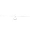 Chaîne de cheville Femme 25 cm - Encre marine - Argent 925 - vue V2