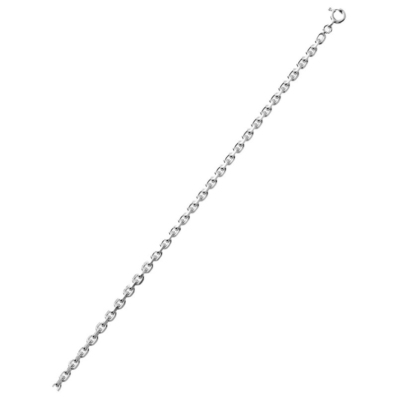 Chaîne Homme 50 cm - Forçat diamantée - Argent 925 - Largeur 3.20 mm