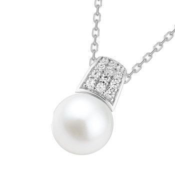 Collier perle Femme - Argent 925 - Longueur : 42 cm