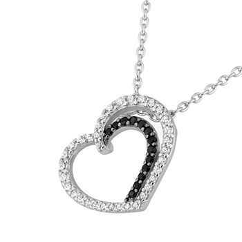 Collier coeur Femme - Argent 925 - Longueur : 42 cm