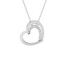 Collier coeur Femme - Argent 925 - Longueur : 42 cm - vue V1