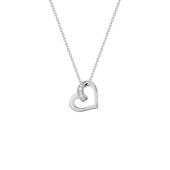 Hart ketting voor dames - Zilver 925 - Lengte: 42 cm