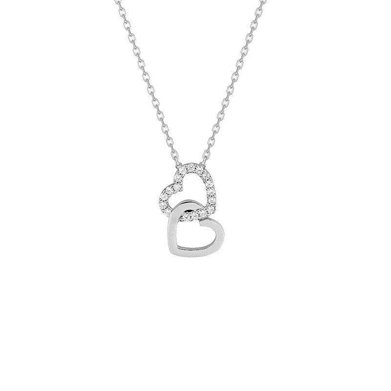 Collier coeur Femme - Argent 925 - Longueur : 42 cm