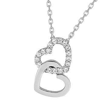 Hart ketting voor dames - Zilver 925 - Lengte: 42 cm