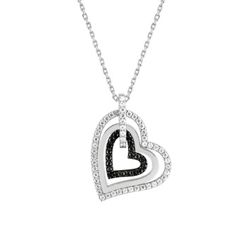 Collier coeur Femme - Argent 925 - Longueur : 42 cm
