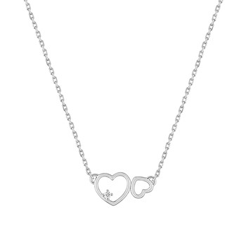 Collier coeur Femme - Argent 925 - Longueur : 42 cm