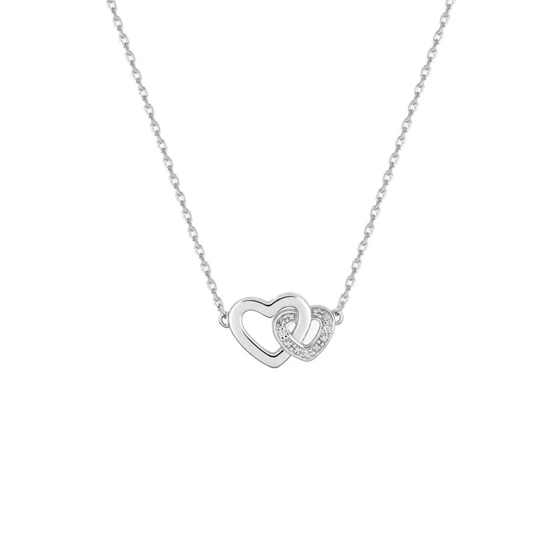 Collier coeur Femme - Argent 925 - Longueur : 42 cm