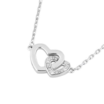 Hart ketting voor dames - Zilver 925 - Lengte: 42 cm