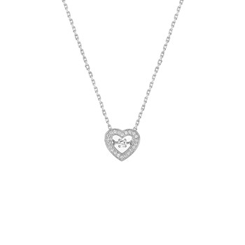 Hart ketting voor dames - Zilver 925 - Lengte: 42 cm