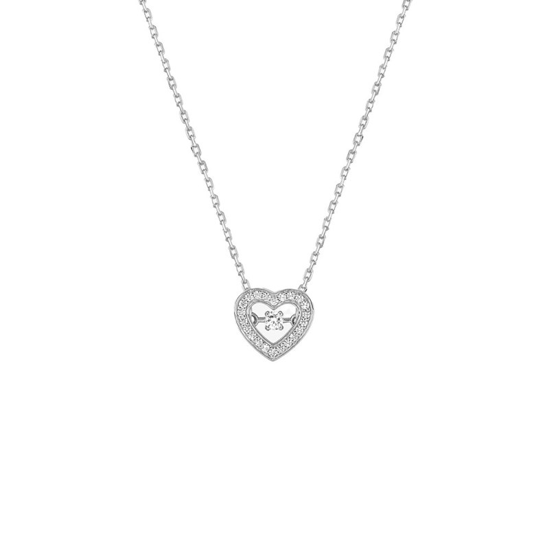 Collier coeur Femme - Argent 925 - Longueur : 42 cm