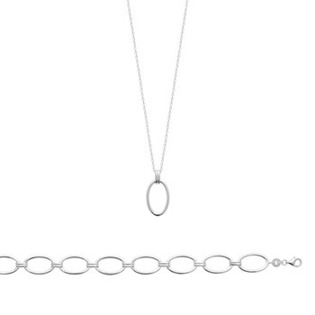 Damesketting - Zilver 925 - Lengte: 45 cm