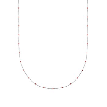 Vrouwenketting - Zilver 925 - Emaille - Lengte : 42 cm