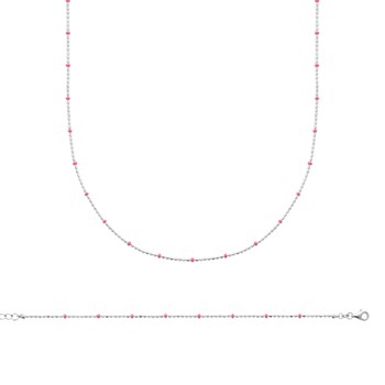 Vrouwenketting - Zilver 925 - Emaille - Lengte : 42 cm